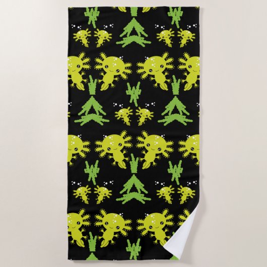 Serviette De Plage Salamandre exotique Axototl (Devant)