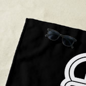 Serviette De Plage Salle personnalisée Noir Blanc Mariage moderne (En situation)