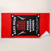 Serviette De Plage Salon de la Frontière Américaine Cowboy (Devant)