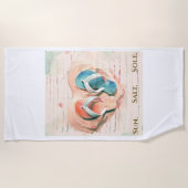Serviette de plage Salt Sun Sole (Devant)