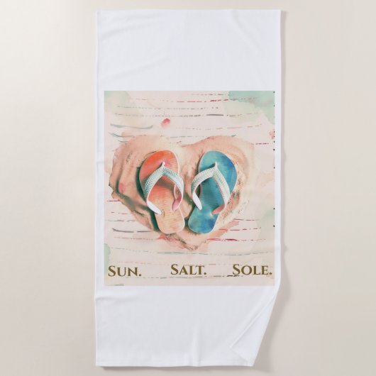 Serviette de plage Salt Sun Sole (Devant)