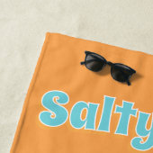 Serviette De Plage Salty Mom Coastal Summer Vibes (En situation)