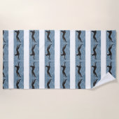 Serviette De Plage Saluki Greyhound (Devant)