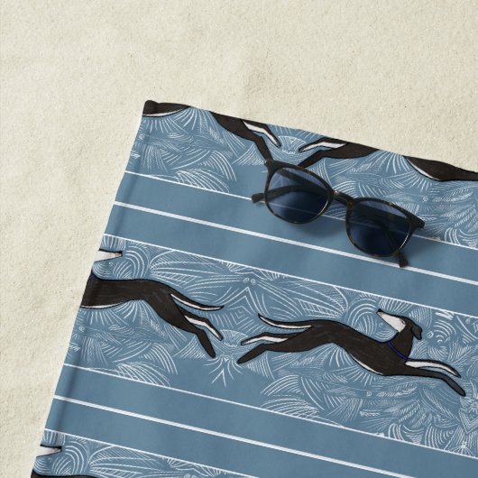 Serviette De Plage Saluki Greyhound (En situation)