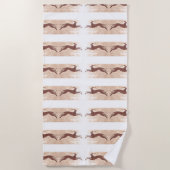 Serviette De Plage Saluki Greyhound (Devant)