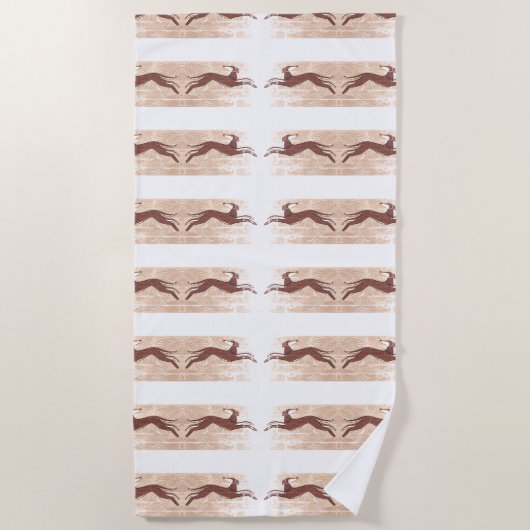 Serviette De Plage Saluki Greyhound (Devant)