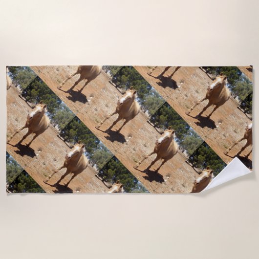 Serviette De Plage Salutation Palomino Horse, (Devant)