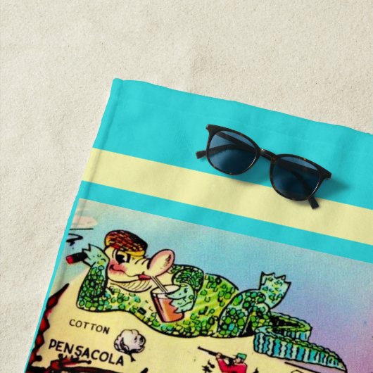 Serviette De Plage Salutations de Floride (En situation)