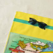 Serviette De Plage Salutations de la carte du Delaware (En situation)