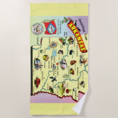 Serviette De Plage Salutations de l'Arkansas (Devant)