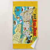 Serviette De Plage Salutations de San Juan Porto Rico (Devant)