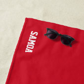 Serviette De Plage Samoa Drapeau splendide patriotique (En situation)