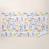 SERVIETTE DE PLAGE S'AMUSER AU SOLEIL FÊTE D'ÉTÉ (Devant)
