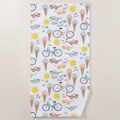 SERVIETTE DE PLAGE S'AMUSER AU SOLEIL FÊTE D'ÉTÉ (Devant)