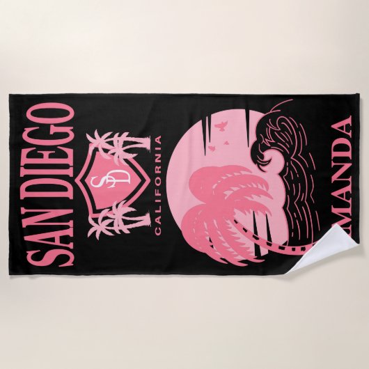 Serviette De Plage San Diego Bachelorette Party Vacances Customisées (Devant)