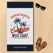 Serviette De Plage San Diego California Beach Funny