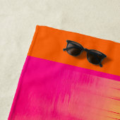 Serviette De Plage San Diego, Californie Couleur de néon - Coucher de (En situation)