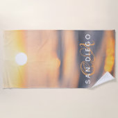Serviette De Plage San Diego Golden Ocean Sunset Custom (Devant)