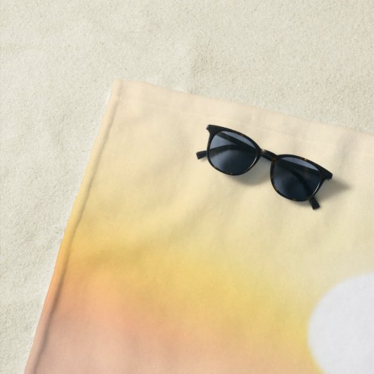 Serviette De Plage San Diego Golden Ocean Sunset Custom (En situation)