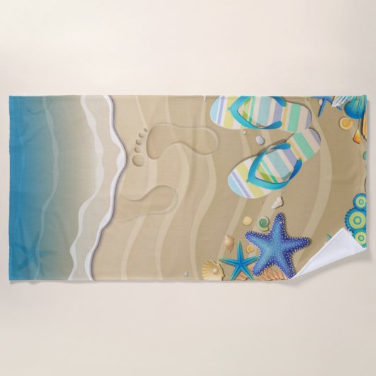 Serviette De Plage Sandal Beach (Devant)