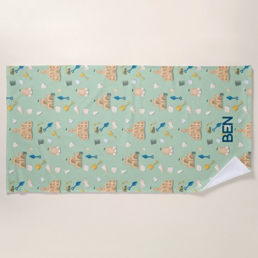 Serviette De Plage Sandcastle Beach House Custom Beach Towne (Devant)