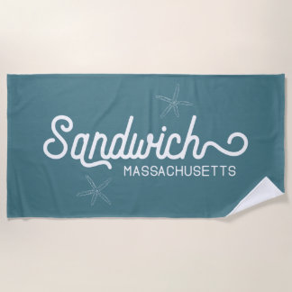 Serviette De Plage Sandwich Massachusetts Nautique