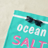 Serviette De Plage Sandy Beach Turquoise Ocean Typographie (En situation)