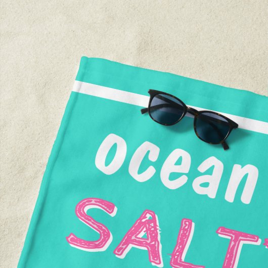 Serviette De Plage Sandy Beach Turquoise Ocean Typographie (En situation)
