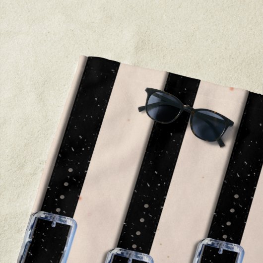 Serviette De Plage Sangles en cuir noir (En situation)