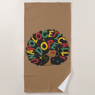 Serviette De Plage Sans excuses Dope Black Girl Afro