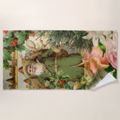 Serviette De Plage Santa Claus Noël Antiquité Belle Art (Devant)