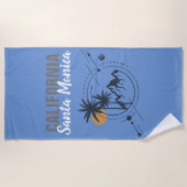 Serviette De Plage Santa Monica Californie Geometric Palms (Devant)