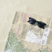 Serviette De Plage Sapelo et Doboy Sounds Nautical Chart 11510 (En situation)