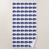 Serviette De Plage Sapphire bleu en forme de poire (Devant)