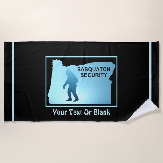 Serviette De Plage Sasquatch Security - Oregon (Devant)