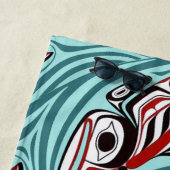 Serviette De Plage Saumon Haida Art Spirit Pacific Northwest Native (En situation)