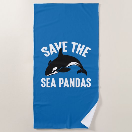 Serviette De Plage Sauvez Les Pandas De Mer (Devant)