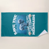 Serviette De Plage Sauvez les sirènes de Chubby (Devant)