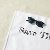 Serviette De Plage Sauvez l'insigne d'Eco de tortues (En situation)