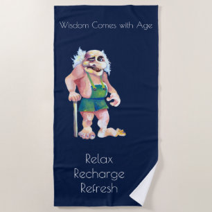 Serviette De Plage Scandinave drôle à l'oeil Ogre Troll