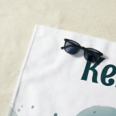 Serviette De Plage Sceau modifiable (En situation)