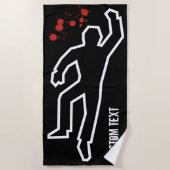 Serviette De Plage Scène criminelle (Devant)