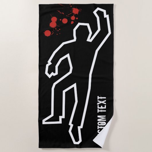 Serviette De Plage Scène criminelle (Devant)
