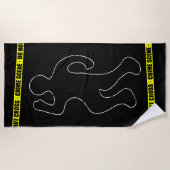 Serviette De Plage Scène de crime drôle (Devant)