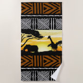 Serviette de plage Scène de safari africain (Devant)