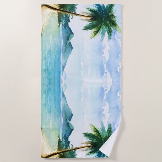 Serviette De Plage Scène Plage (Devant)