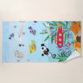 Serviette De Plage Scène sous-marine colorée (Devant)