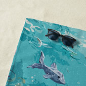 Serviette De Plage Scène sous-marine de sirène enchantée (En situation)
