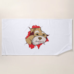Serviette De Plage Schnauzer miniature