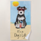 Serviette de plage Schnauzer miniature d'été (Devant)